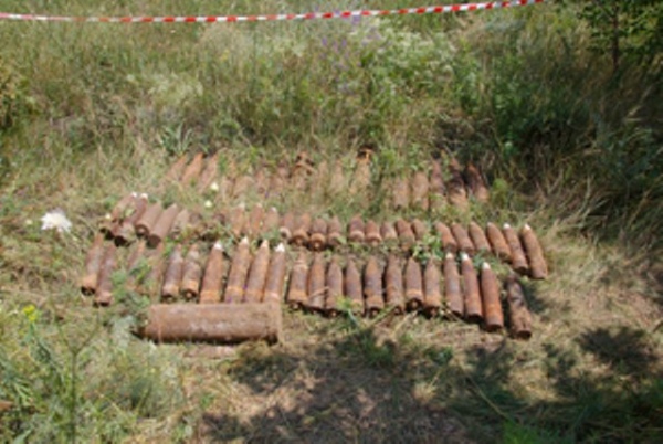 В Курской области обнаружили 109 снарядов времен ВОВ